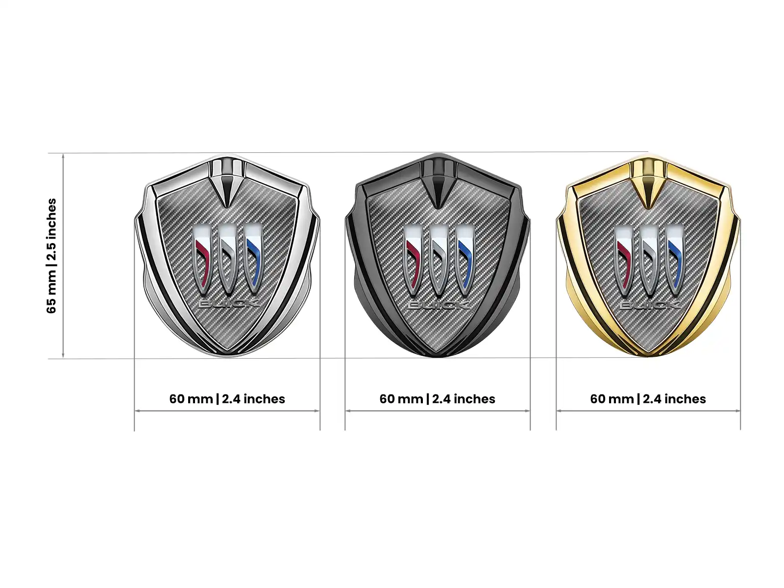 Buick 3d Emblema Badge Disegno Minimal Uni-Size 3D
